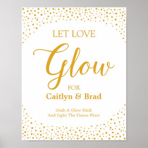 Hochzeitssymbol - Gelassen Liebe Glow Confetti Zei Poster