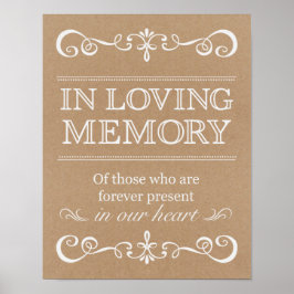 Hochzeitssymbol - In Love Memory Rustikales Hochze Poster