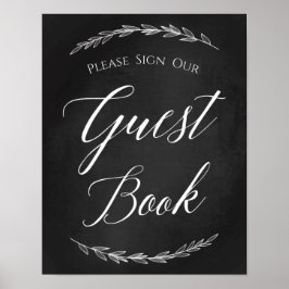 Hochzeitssymbol - Unterschreiben Sie unser Gästebu Poster
