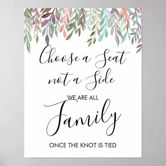 Hochzeitssymbol - Wählen Sie ein Grünzeichen für d Poster (Vorne)