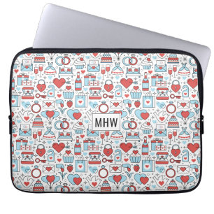 Hochzeitssymbole für kundenspezifische Laptop-Ärme Laptopschutzhülle