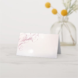 Hochzeitsszenarien für Glam burgundy-Kalligrafie - Platzkarte