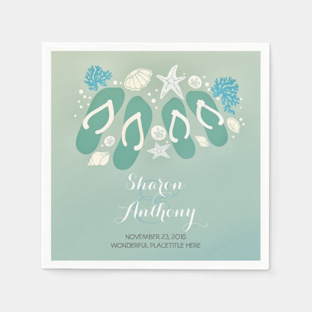 Hochzeitsszenarien für Hochzeitstag Serviette (Vorderseite)