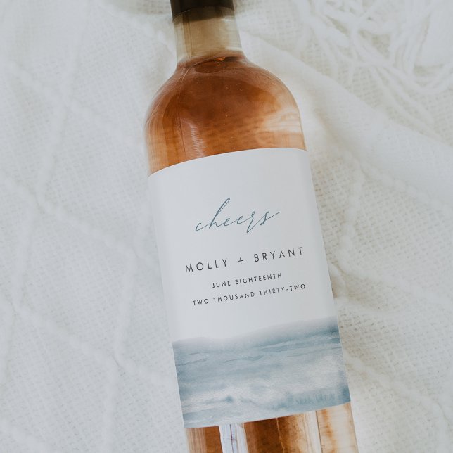 Hochzeitsszenario "Cheers" für die Hochzeit am Ufe Weinetikett (Von Creator hochgeladen)