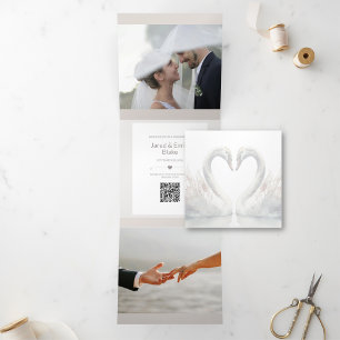 Hochzeitsszenario Dreifach Gefaltete Ankündigung