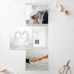 Hochzeitsszenario Dreifach Gefaltete Ankündigung