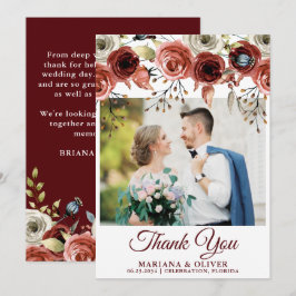 Hochzeitsszenario Foto Vielen Dank Card Herbst Mix Einladung