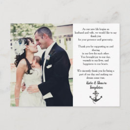 Hochzeitsszenario Foto Vielen Dank doppelseitige P Postkarte