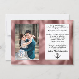 Hochzeitsszenario-Foto Vielen Dank, zweiseitige na Karte