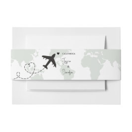 Hochzeitsszenario-Hochzeit in Urlaubsort Einladungsbanderole