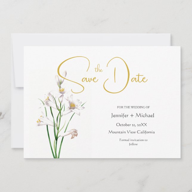 Hochzeitsszenario Moderne Minimalistische Schlicht Einladung (Vorderseite)
