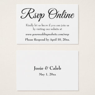 Hochzeitsszenario RSVP Online Schwarzes Script ein