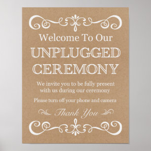 Hochzeitsszenario - Rustikales Hochzeitsszeichen Poster