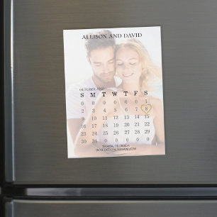 Hochzeitsszenario speichern des Datumskalenders Fo Magnetkarte