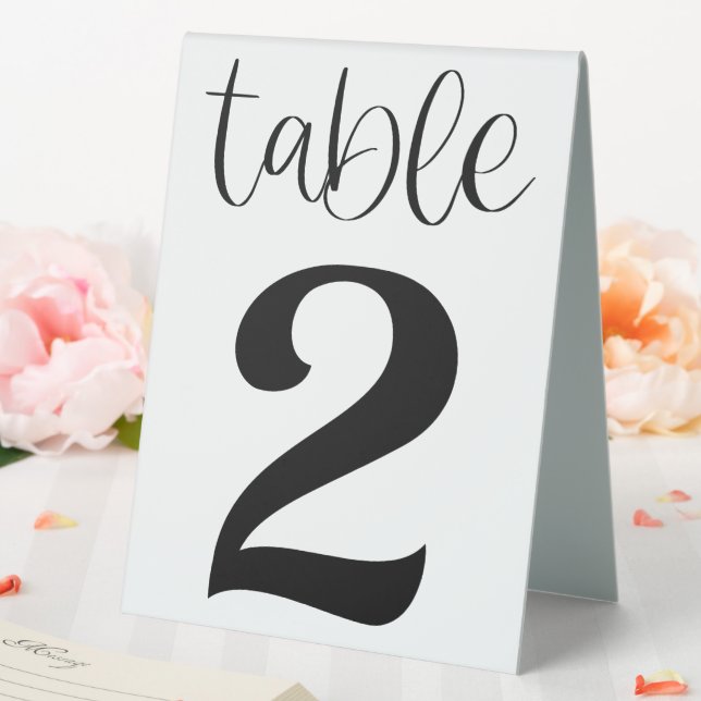 Hochzeitsszenario Tischnummer 2 Tischaufsteller (In Situ (Hochzeit))
