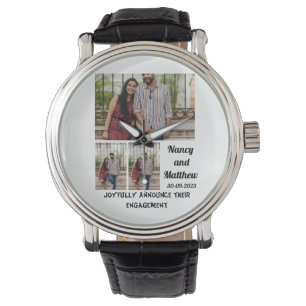 Hochzeitsszenario-Verlobung 3 FotoCollage Armbanduhr