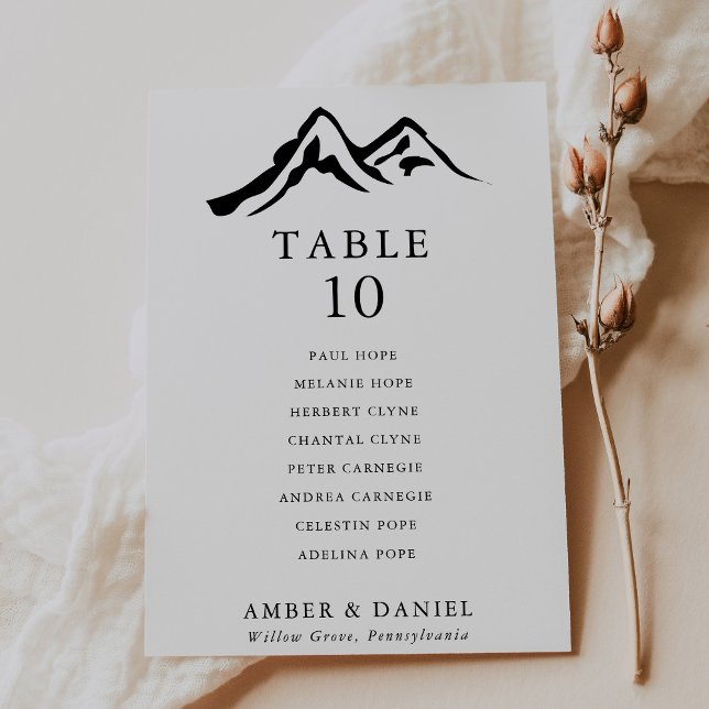 Hochzeitstabelle 10 für Mountain Wedding Table Einladung (Von Creator hochgeladen)