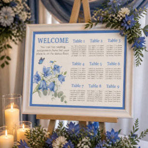 Hochzeitstabelle für Blaublume Poster