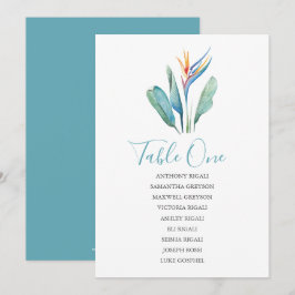 Hochzeitstabelle für tropische Blume Einladung