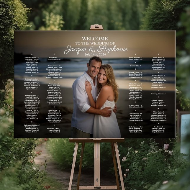 Hochzeitstabelle mit alphabetischem Foto Poster (Von Creator hochgeladen)