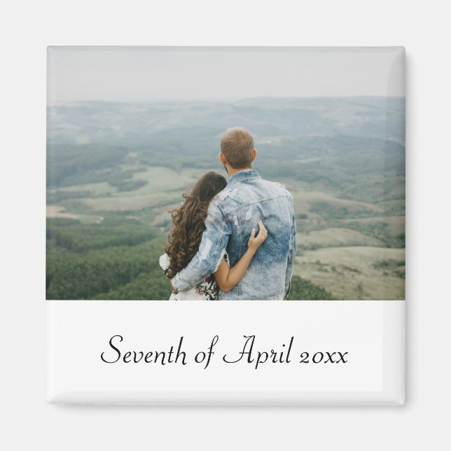 Hochzeitstaendmagnet für ein Foto Magnet (Vorne)