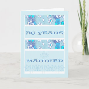 Hochzeitstag, 36 Jahre, Blue Card Karte
