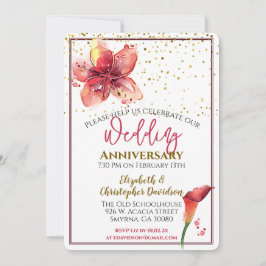 Hochzeitstag Blumenlilie Einladung