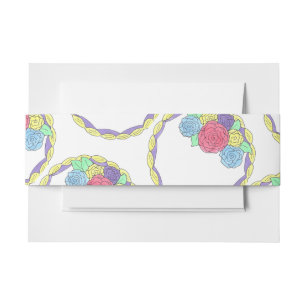 Hochzeitstag Brautparty Blumenkuchen Einladungsbanderole