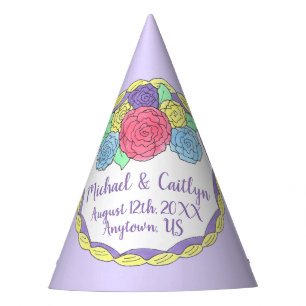 Hochzeitstag Brautparty Blumenkuchen Partyhütchen