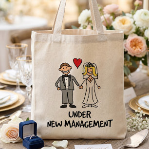 Hochzeitstag - Cartoon unter neuer Leitung Mini Stoffbeutel