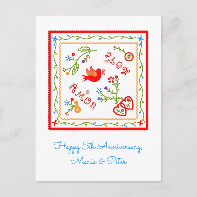 Hochzeitstag der portugiesischen Taschentücher Postkarte (Vorderseite)