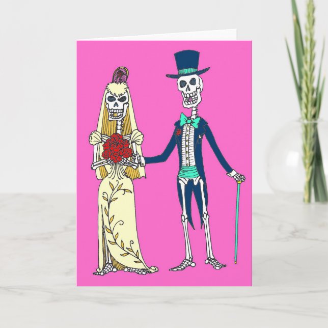 Hochzeitstag der toten Gruß-Karte Karte (Vorderseite)