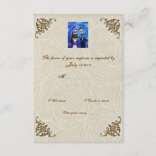 Hochzeitstag des RSVP für Tote Hochzeit Karte