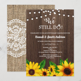 Hochzeitstag Einladung Sonnenblume rustikal