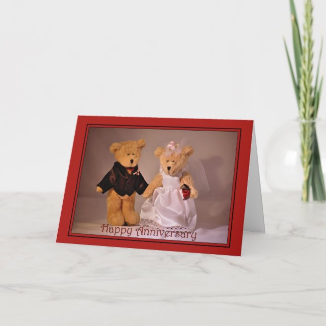 Hochzeitstag-Einladungs-glücklicher Jahrestag Einladung (Vorderseite)