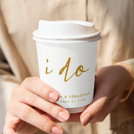Hochzeitstag Elegante Pappbecher