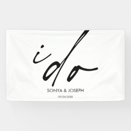 Hochzeitstag Elegantes Skript I Do Banner