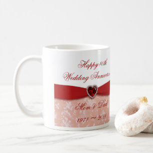 Hochzeitstag-Entwurf des Damast-40. Kaffeetasse