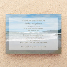 Hochzeitstag Erneuerung am Strand Einladung