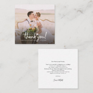 Hochzeitstag Foto Handschrift Vielen Dank Mitteilungskarte