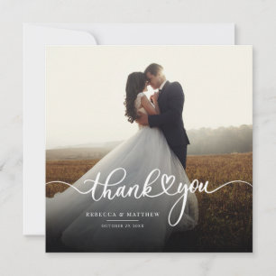 Hochzeitstag Foto Handschrift Vielen Dank Mitteilungskarte