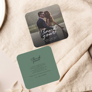 Hochzeitstag Foto Handschrift Vielen Dank Mitteilungskarte