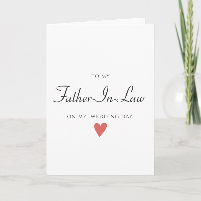 Hochzeitstag für meinen Schwiegervater, Hochzeitka Karte (Vorderseite)