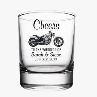 Hochzeitstag für Motorräder Whiskyglas
