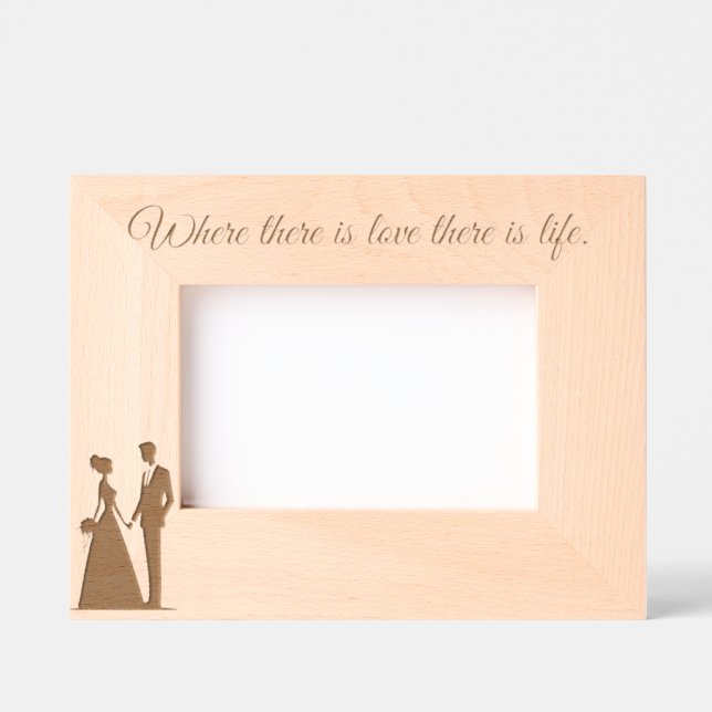 Hochzeitstag Geätzte Rahmen (Vorderseite)