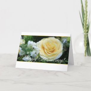 Hochzeitstag - Gelbe Rose Karte