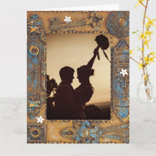 Hochzeitstag Herzlichen Glückwunsch Antique Skelet Karte