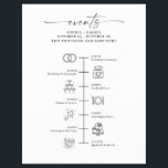 Hochzeitstag Icon Timeline Begrüßungsschreiben Flyer<br><div class="desc">Diese wunderschöne Hochzeitstagszeitschrift und Willkommensbrief sind perfekt für jede Hochzeit! Editieren Sie diese Icon-Timeline einfach, um eine Vielzahl von Ereignissen aufzunehmen. Es sind versteckte Symbole enthalten, die Sie überall auf der Zeitleiste verschieben und anpassen können. Fügen Sie Ereignisse hinzu oder löschen Sie sie, falls erforderlich! Machen Sie diese Timeline-Tour so...</div>