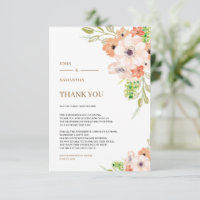 Hochzeitstag - John & Samantha Dankeschön-Karte