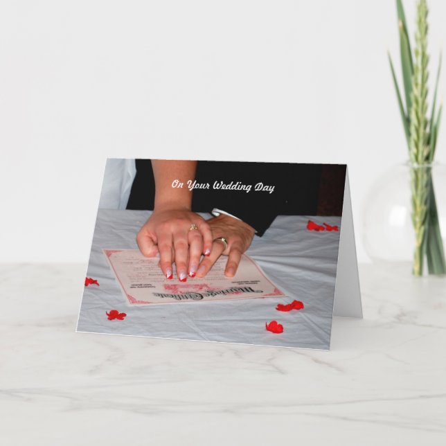 Hochzeitstag Karte (Vorderseite)